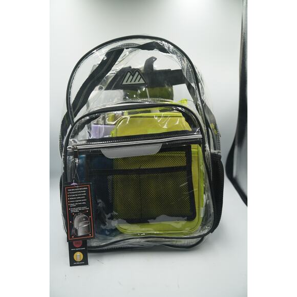 Clear Backpack + Fulton Neon Lunchbox Back-to-School Supply Gift Bundle - Picture 2 of 16
